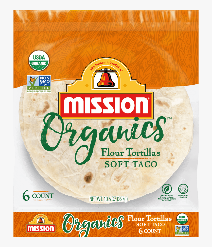 Mission Organic Tortilla Ingredients, HD Png Download