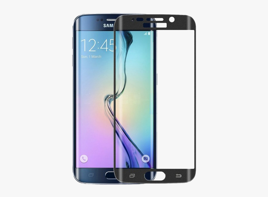 Tempered Glass For Samsung Galaxy S7 Edge 3d Curved - Samsung S7 Tempered Glass Black, HD Png Download