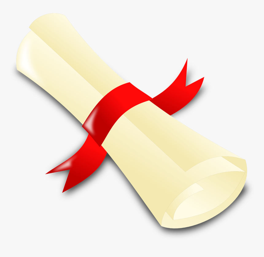 Rolled Diploma Clip Art At Clker - Diploma Clip Art, HD Png Download