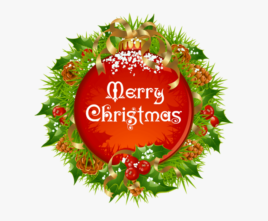 Merry Chrismas Wreath - Merry Christmas Png Transparent, Png Download