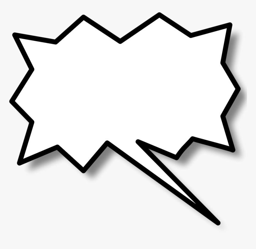 Speech Bubble Free Stock Photo Illustration Of A Cartoon - Pointy Speech Bubble Transparent, HD Png Download