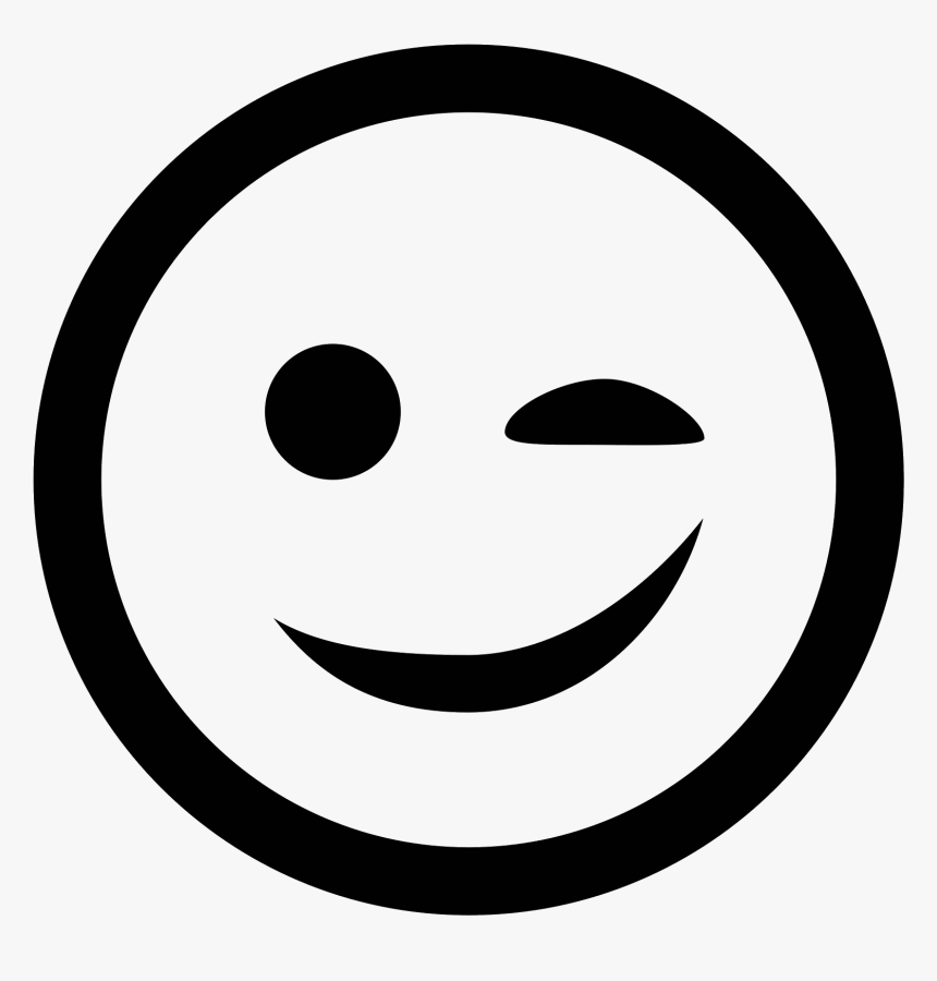 The Icon Shows An Emoticon Type Face That Is Winking - Copyright Symbol, HD Png Download