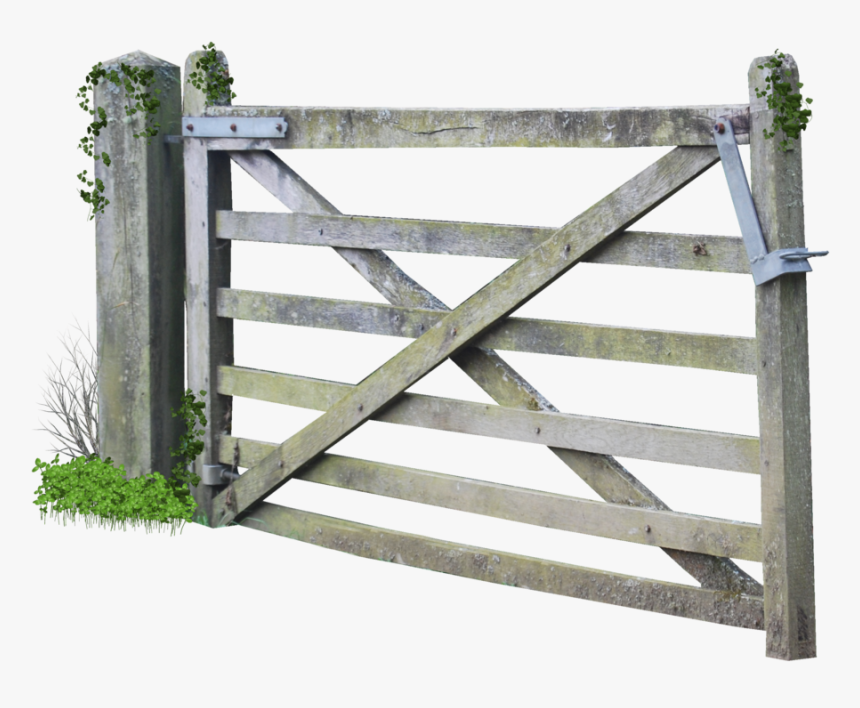 Gate - Old Wood Farm Gate, HD Png Download