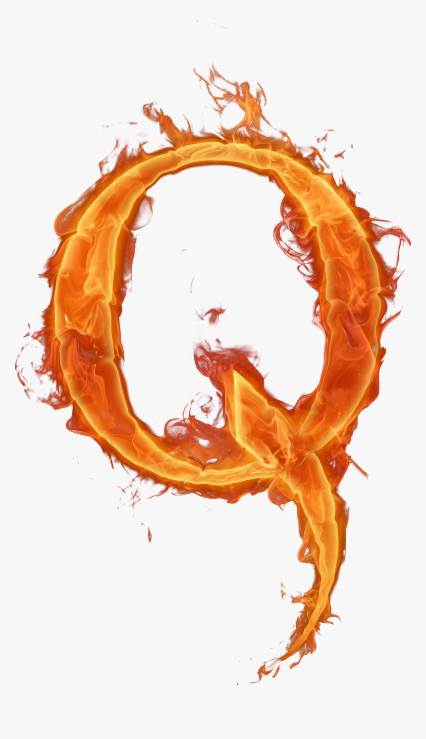 Letra Q Fogo Png, Transparent Png
