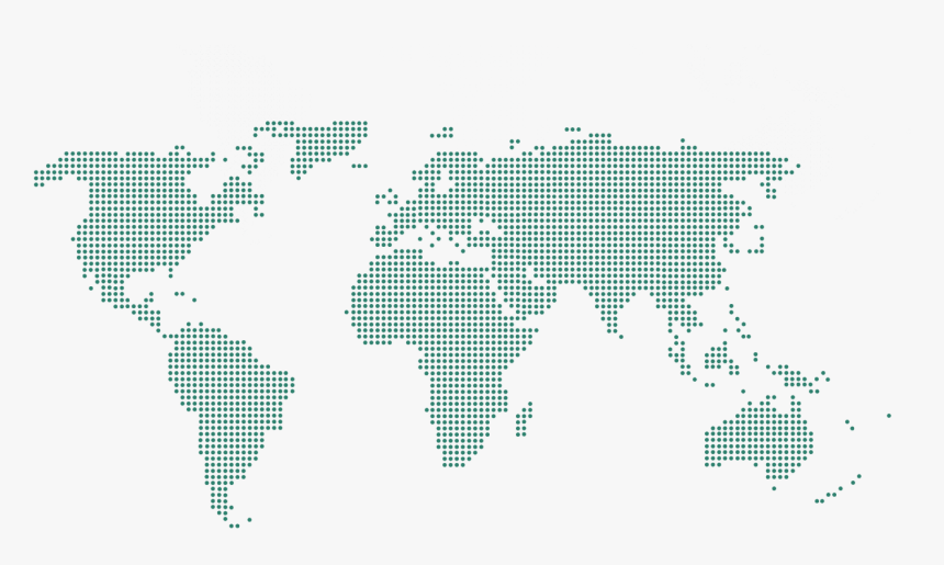 World Map Dotted Green - World Map, HD Png Download