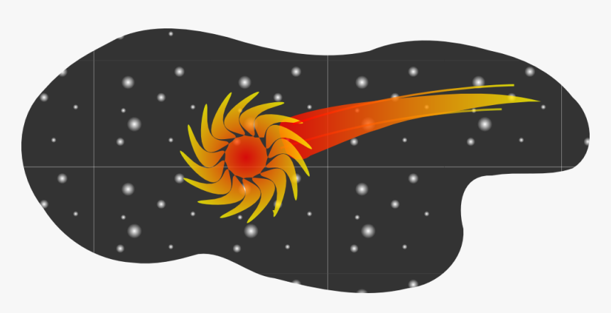 Cometa, Cosmos, Bola De Fuego, Espacio, Estrellas - Cartoon Stars And Comets, HD Png Download