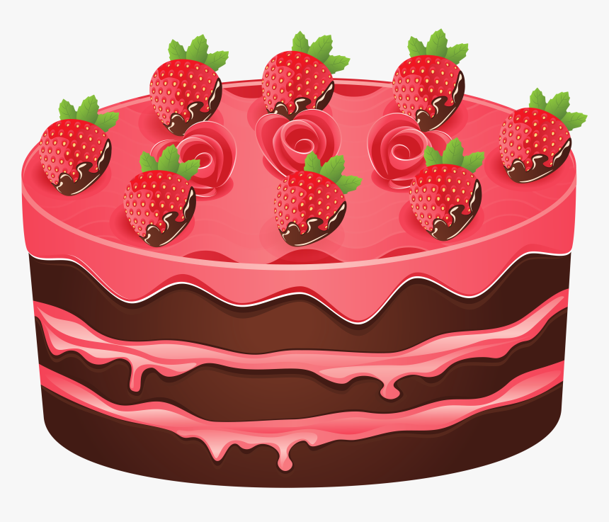 Strawberry Cake Png - Birthday Cake Clip Art Transparent, Png Download