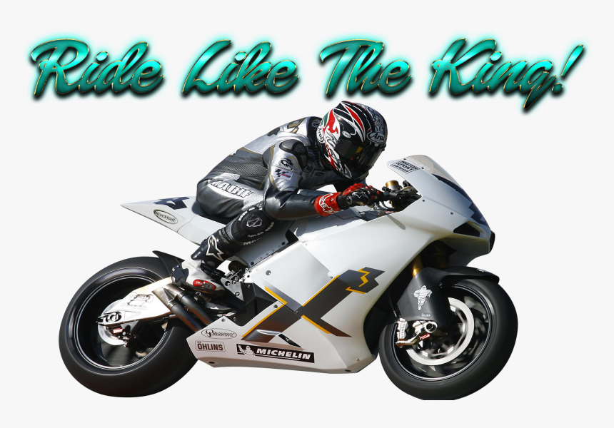 Ride Like The King Png Image Download - Motorcycle With Driver Png, Transparent Png