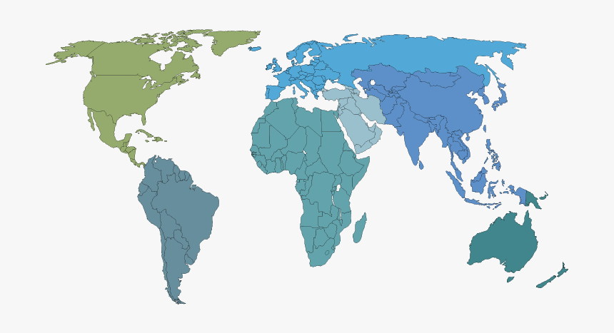 Colorful World Map Transparent Images Free Png Pics - World Map, Png Download