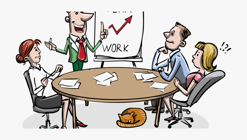 Transparent Equipo De Trabajo Png - Meetings At Work Cartoon, Png Download