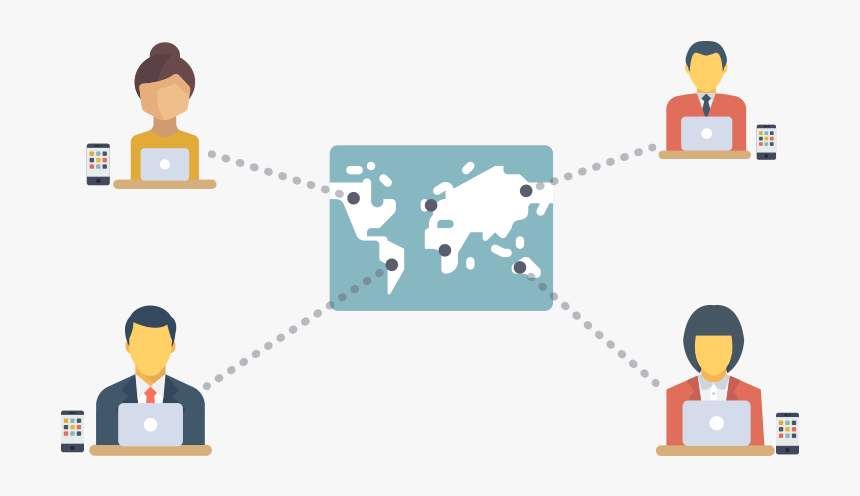Trabajadores Remotos Conectados - Fuerza De Trabajo Mas Movil, HD Png Download