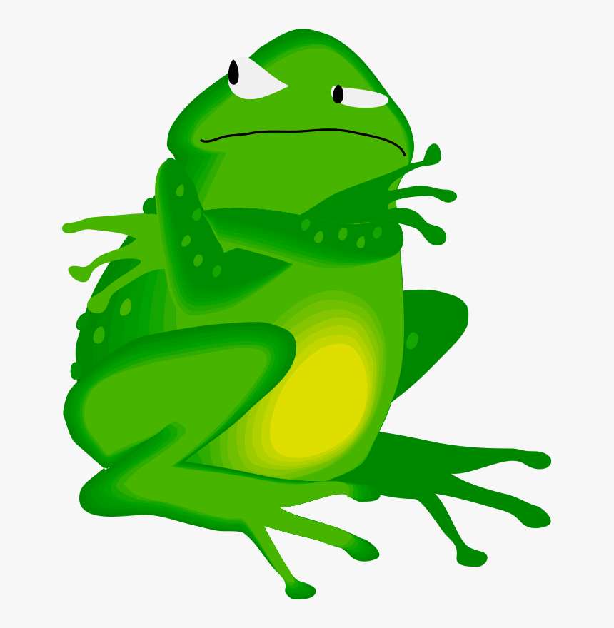 Grass,toad,artwork - Angry Frog Clipart, HD Png Download