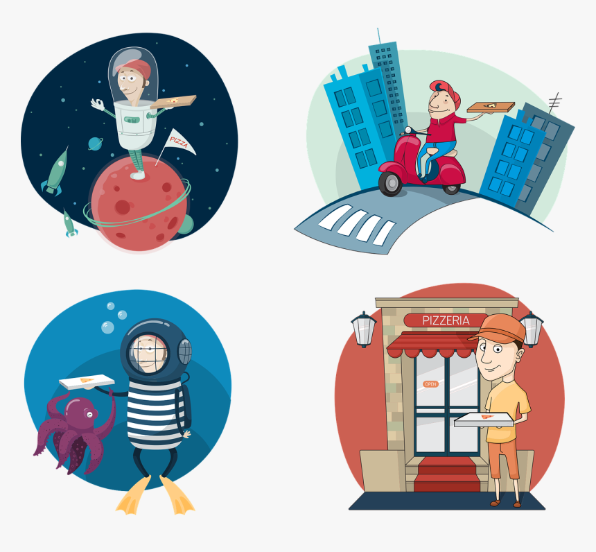 Food Delivery App Drawing, HD Png Download