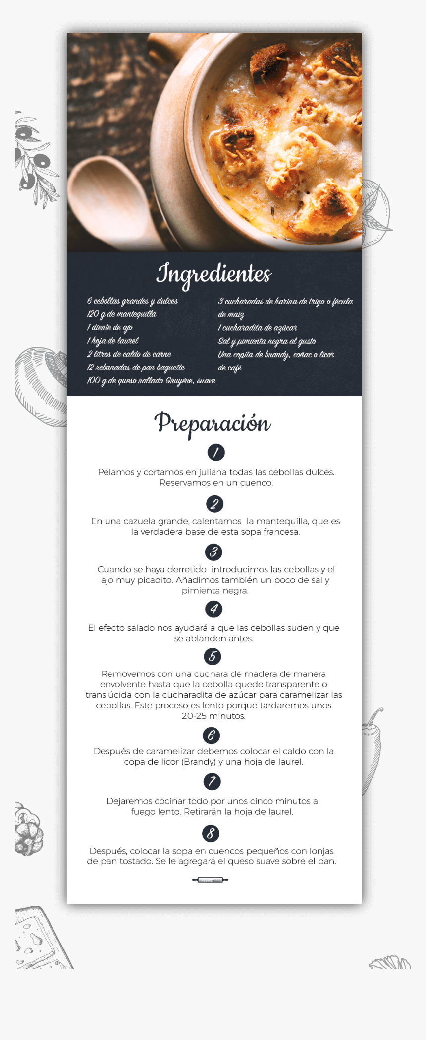Menu Con Sopa De Cebolla, HD Png Download