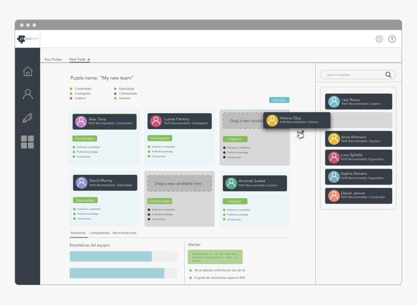 Software Puzlead Para Construir Equipos - Dashboard Para Equipos De Trabajo, HD Png Download