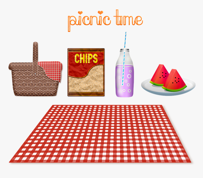 Picnic, Family Picnic, Picnic Basket, Blanket, Gingham - Hoxton Hotel Paris Bathroom, HD Png Download