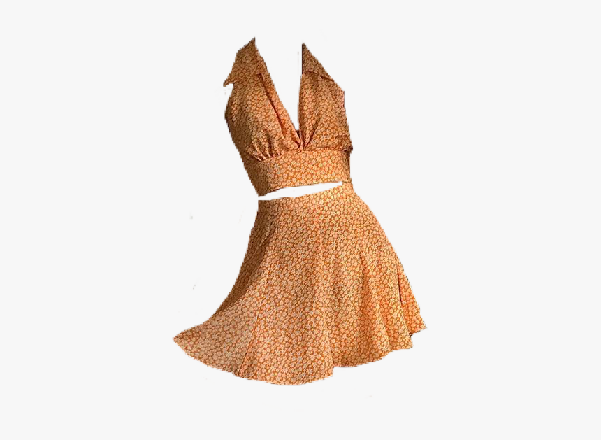 #png #polyvore #polyvorepng #orange #dress #summer - Cocktail Dress, Transparent Png
