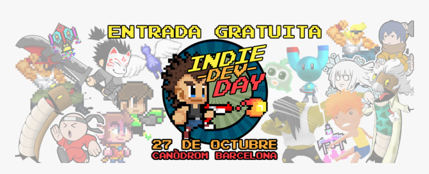Entrada Gratuita Indiedevday Con La Colaboración De - Cartoon, HD Png Download