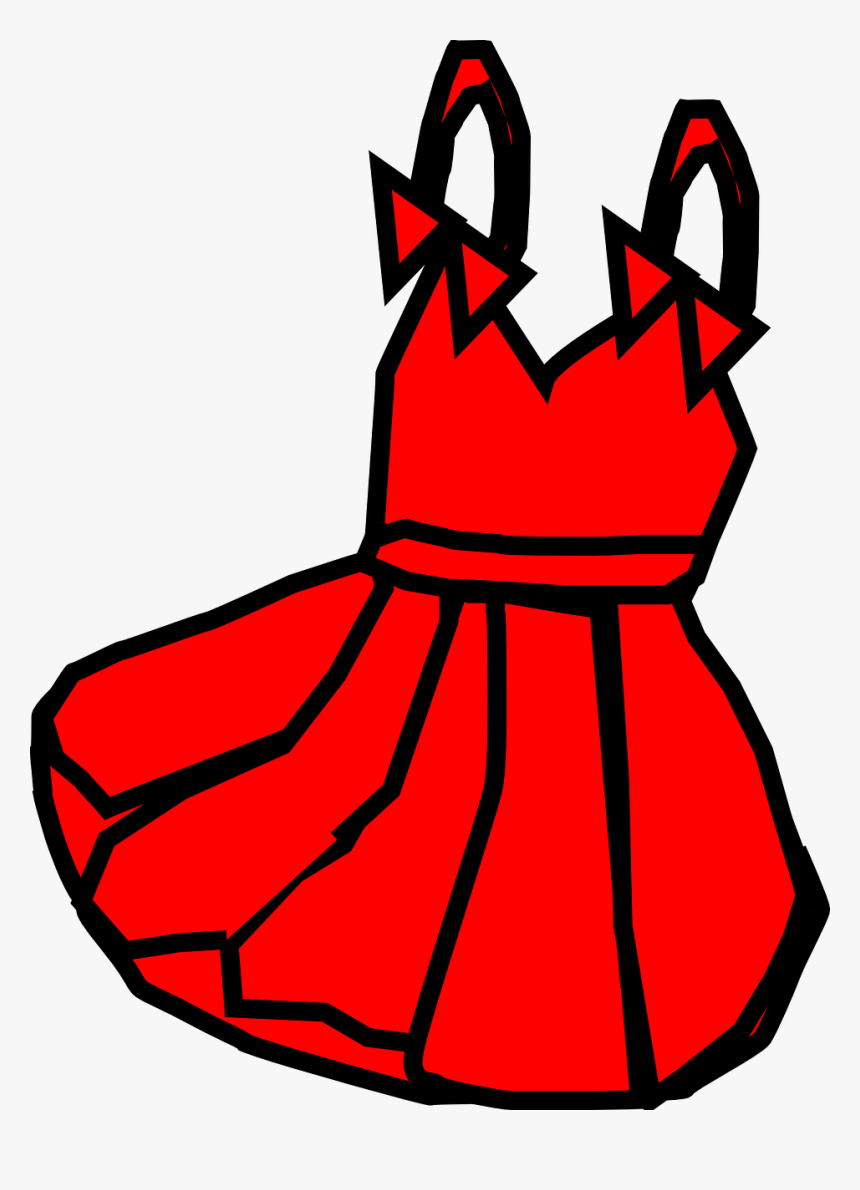 Red Dress Clip Art, HD Png Download