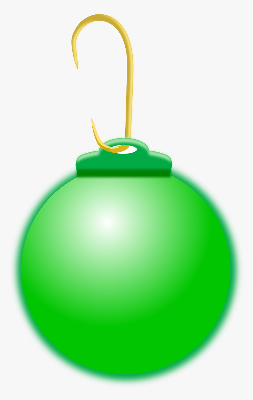 Bola De Natal, Verde, Natal, Decoração, Rodada - Green Ornament Clip Art, HD Png Download