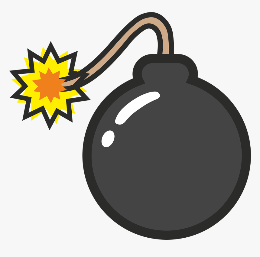 Dibujo De Bomba Alerta De Amenaza Terrorista - Bomb Clipart, HD Png Download