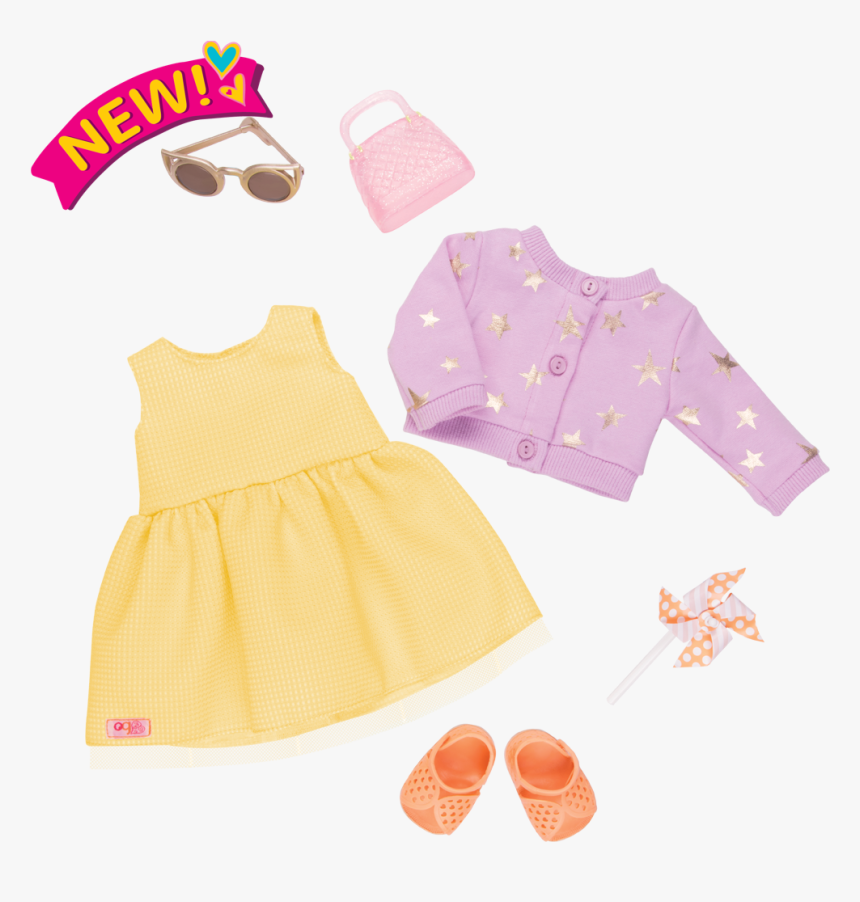 Sunshine And Stars Summer Outfit For 18-inch Dolls - Dress Our Generation Clothes, HD Png Download