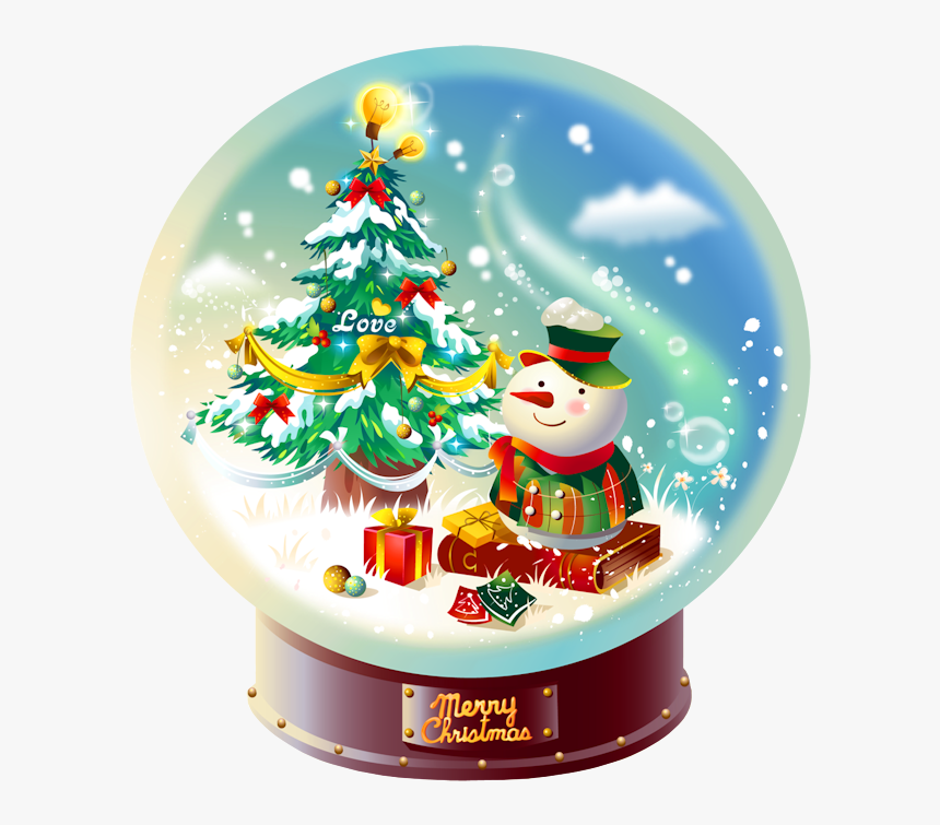 Christmas Snow Globe Clipart, HD Png Download