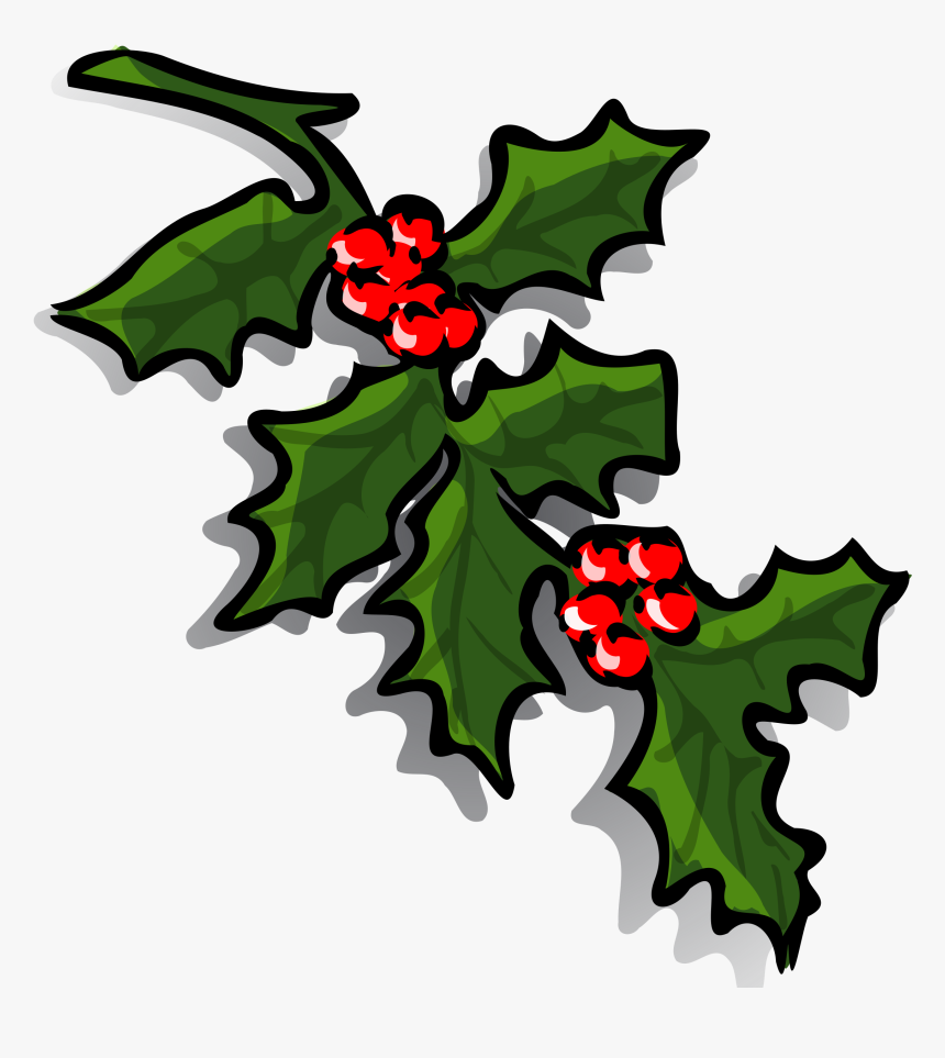 Xmas Stuff For Christmas Bells And Holly Clipart - Holly Sprigs Clip Art, HD Png Download
