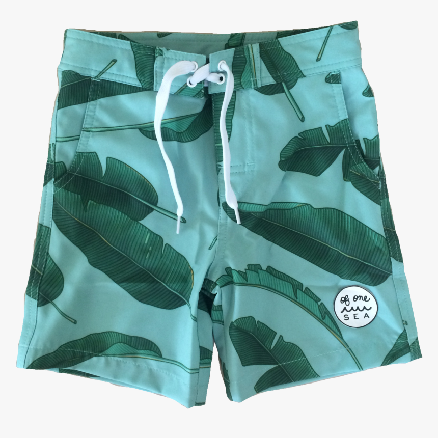 Walk Surf Swim Shorts In Banana Leaves Print - Swim Shorts Png, Transparent Png