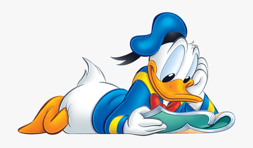 Donald Duck Png - Donald Duck Read Book, Transparent Png