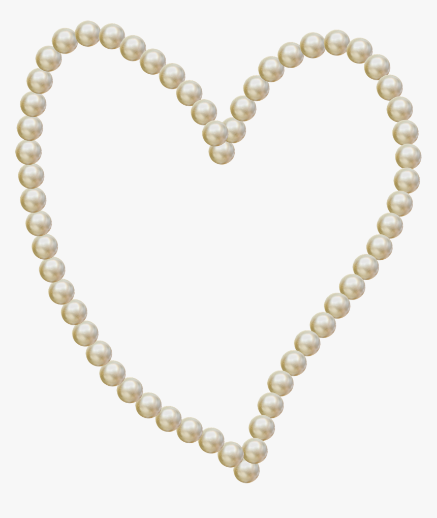 Pearl Heart Necklace Transparent Background, HD Png Download
