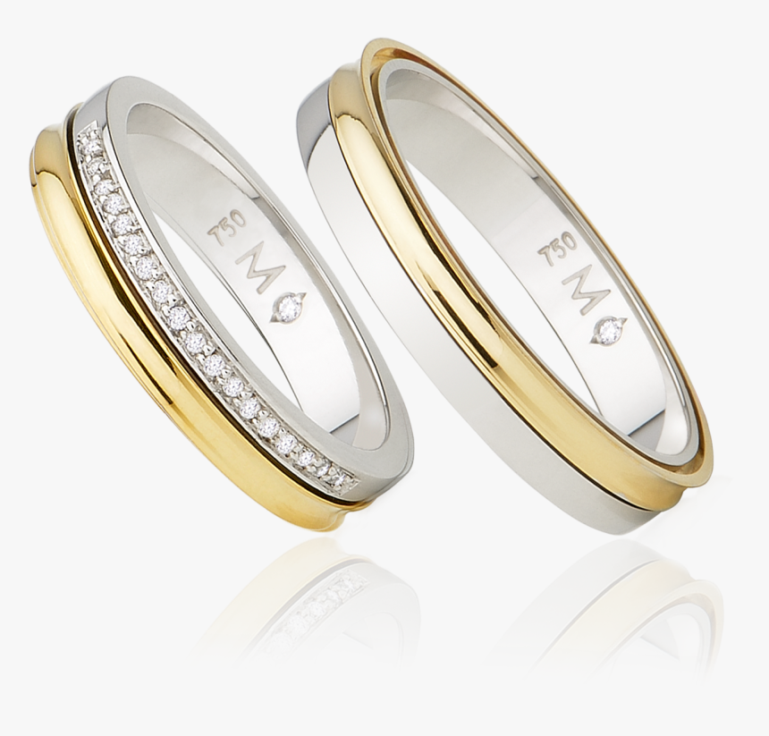Aliança Infinity Love Double , Png Download - Ring Couple Gold And Silver, Transparent Png