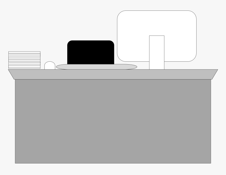 Clipart Desk Desk Chair - Computer Desk, HD Png Download