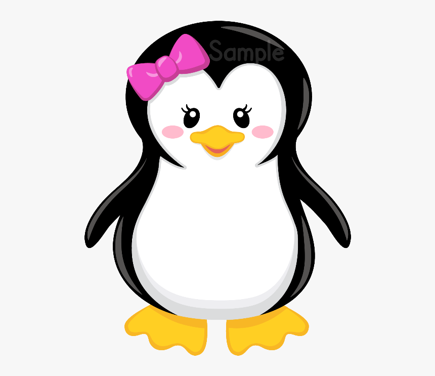 28 Christmas Pink Snowflake Clipart Scrapbook Printables - Baby Penguin Clip Art, HD Png Download