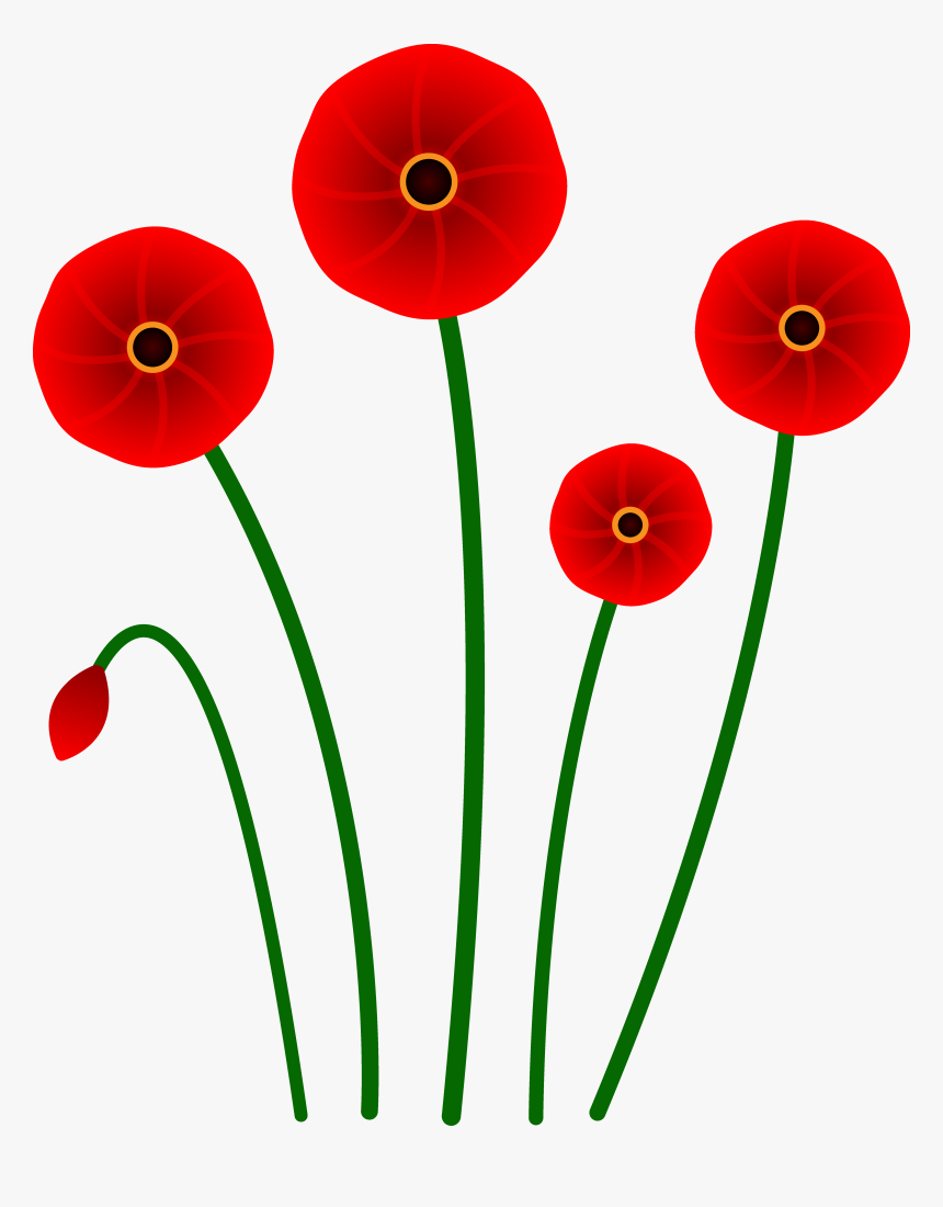 Free Clipart Poppy - Red Flowers Clip Art, HD Png Download