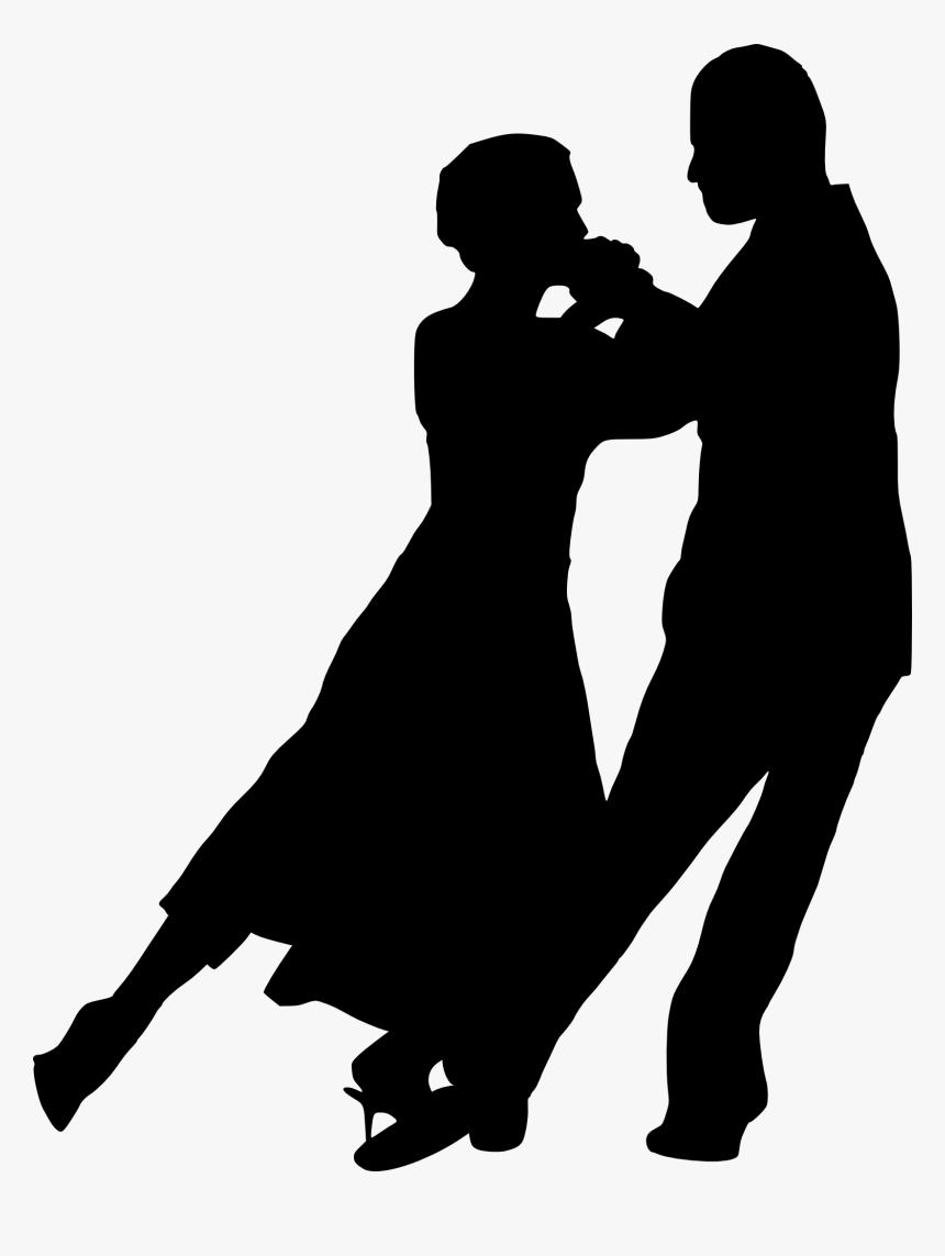 Silhouette Ballroom Dance Salsa - Dancing Transparent Silhouette Png, Png Download