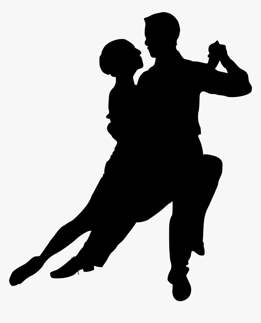 Ballroom Dance Silhouette Latin Dance Salsa - Couple Dancing Silhouette Png, Transparent Png