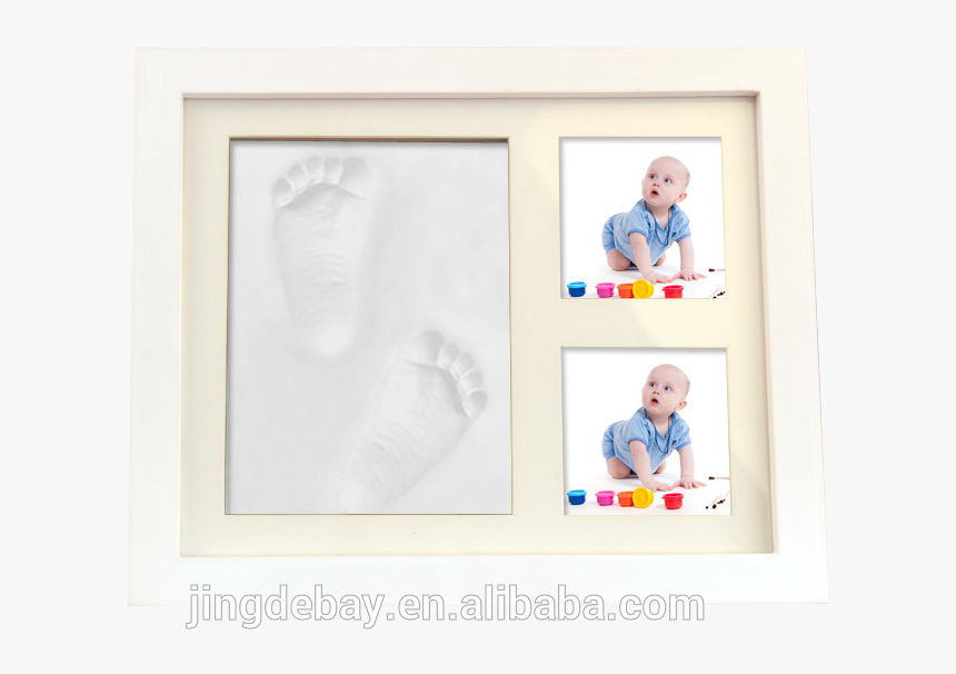 Baby Hand Print Handprint Footprint Photo Frame Baby - Picture Frame, HD Png Download