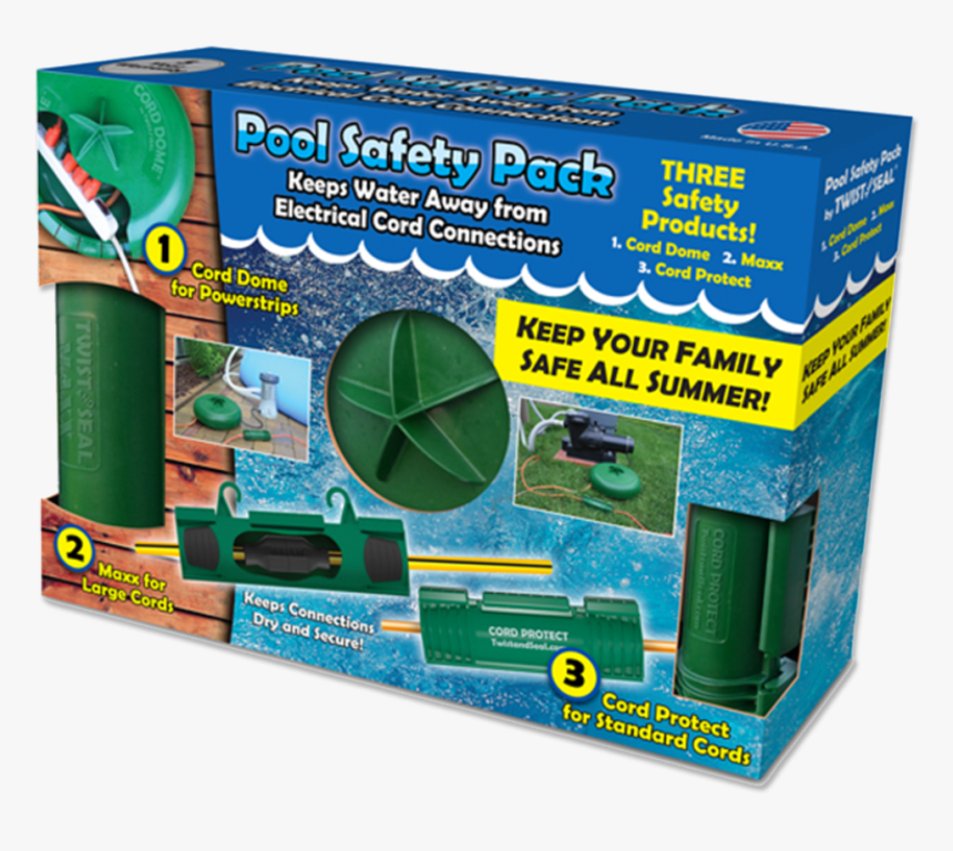 Twist And Seal Pool Safety Pack - Cover Pool Extension Cord, HD Png Download