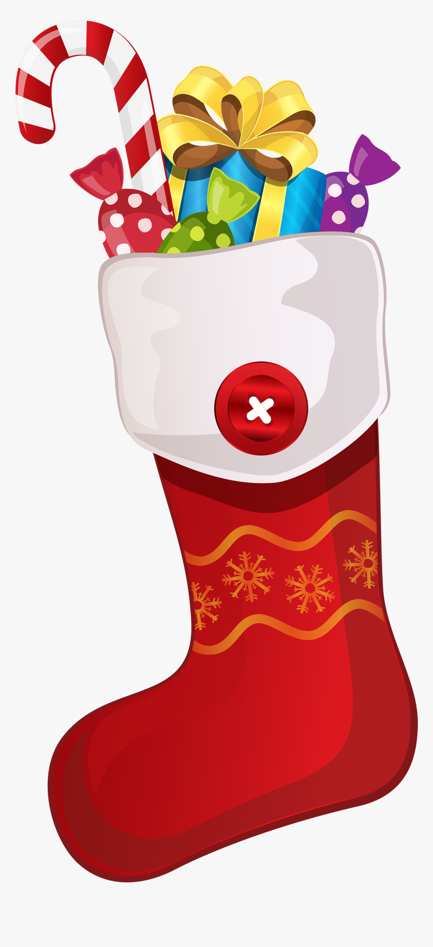 Red Christmas Stocking With - Clipart Christmas, HD Png Download