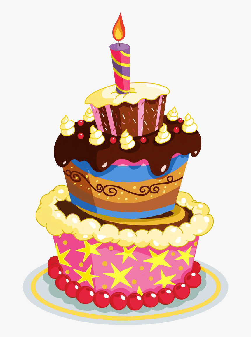 Pastel De Cumpleaños Capas - 1 Birthday Cake Png, Transparent Png