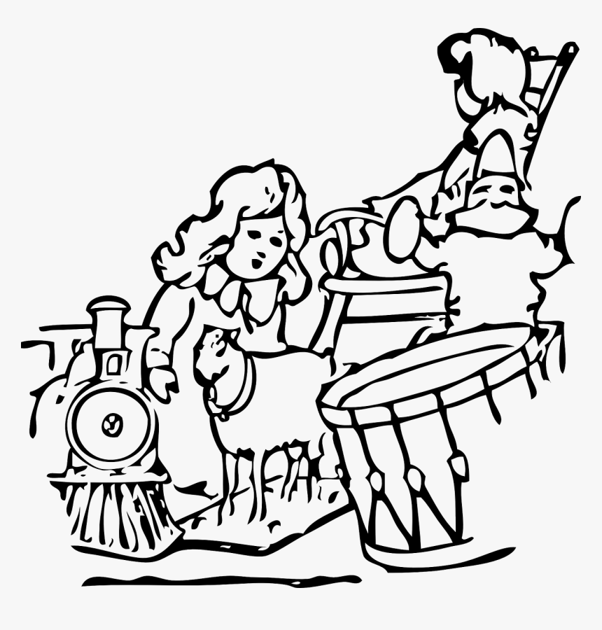 Transparent Toys Clipart Png - Toys Black And White Outline, Png Download