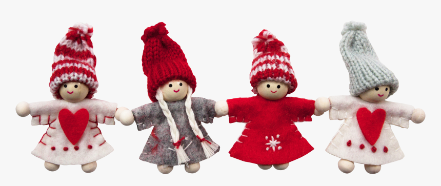Four Cute Christmas Dolls Png Image - Merry Christmas Wishes, Transparent Png