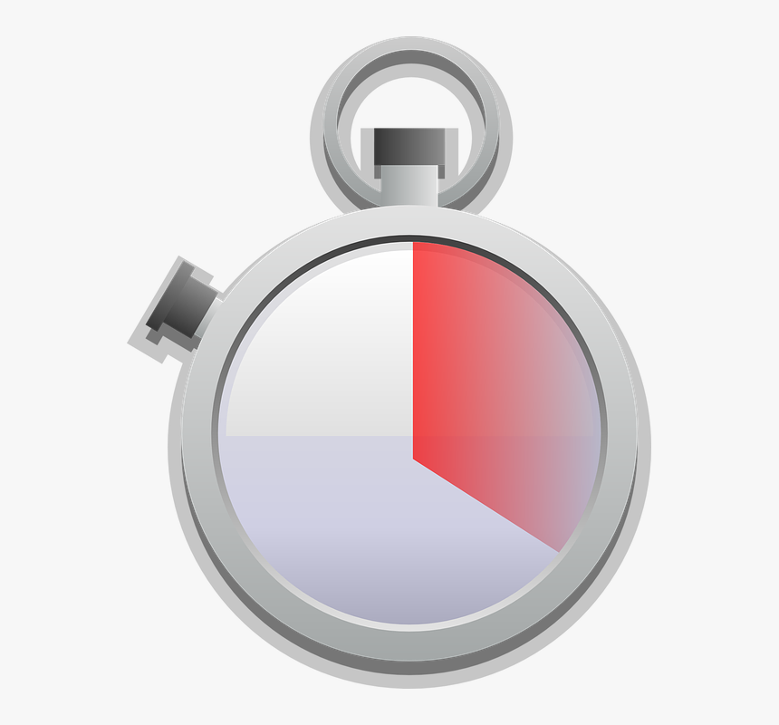 Stopwatch Microchronometer Time - Vector Icon Png Clock Vector Time Watch Png, Transparent Png