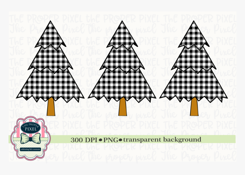 Tree Design Buffalo Plaid Christmas Sublimation Printable - Gemfan Airgates, HD Png Download