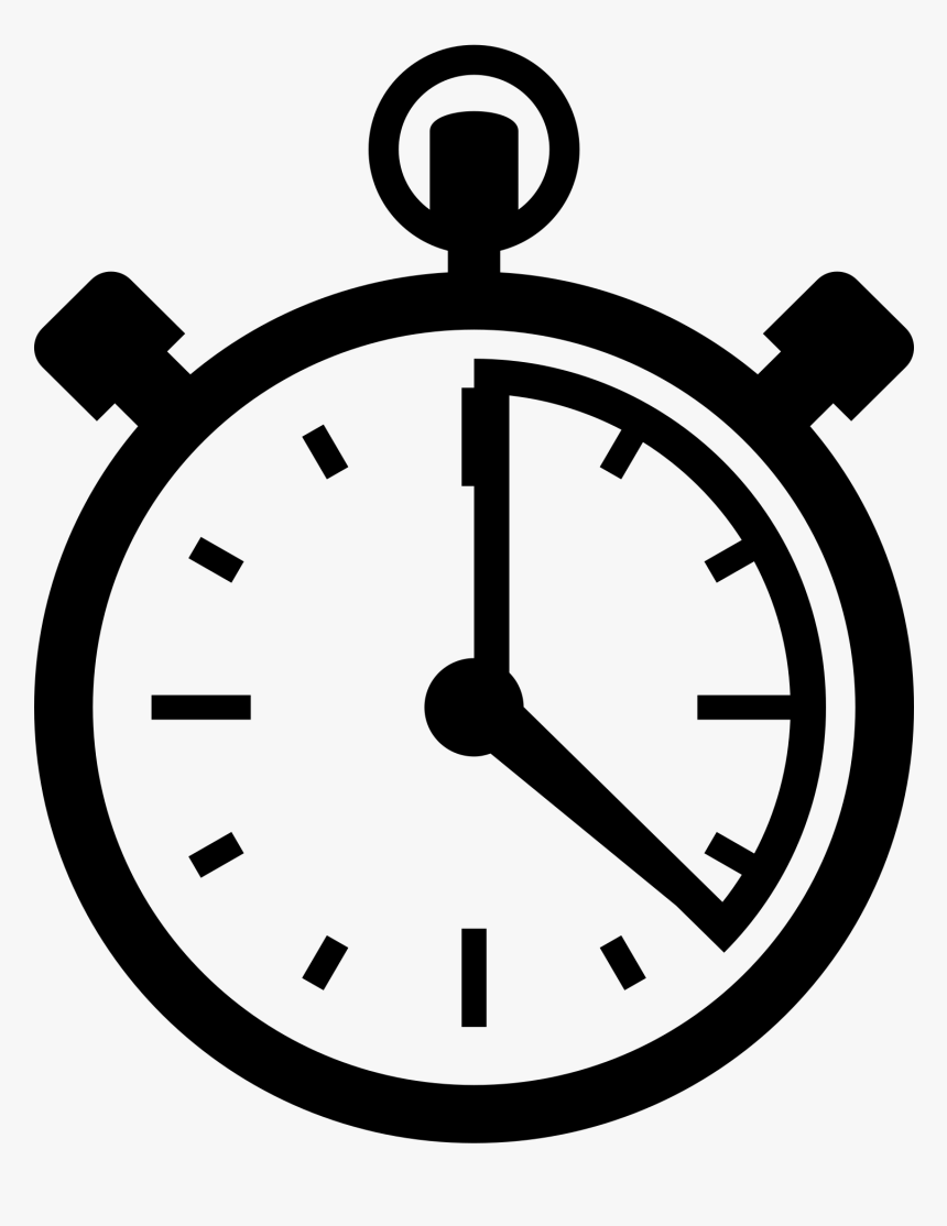 File Emojione Bw F - Timer Clipart, HD Png Download