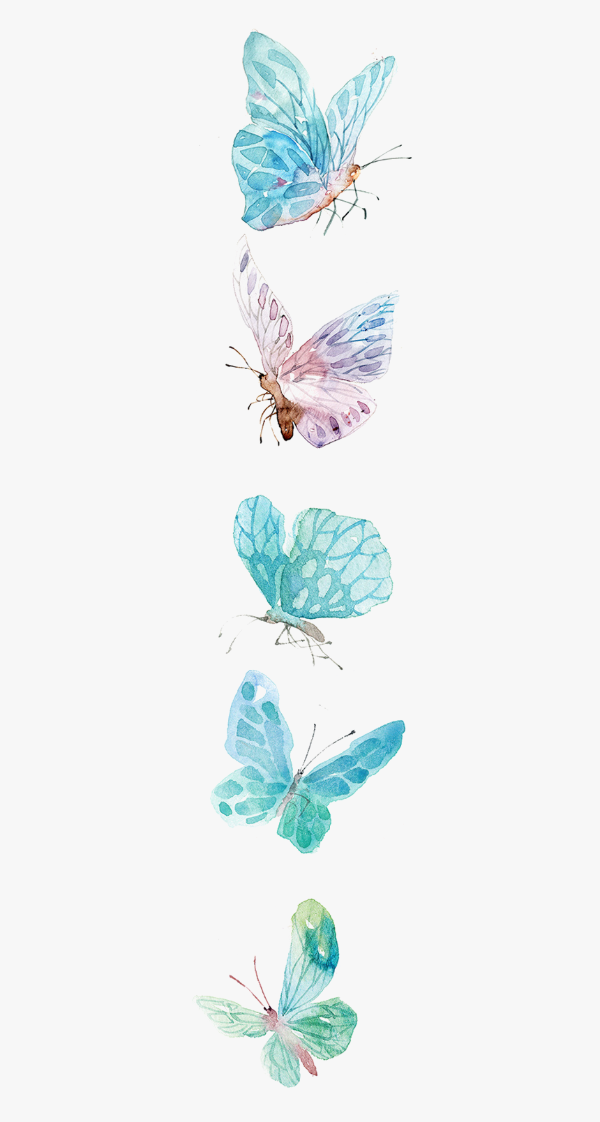 Watercolor Butterfly Icon, HD Png Download