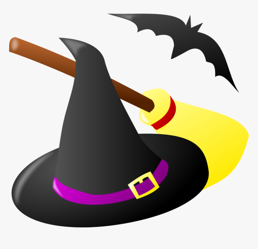 Bruja, Sombrero, Traje, Halloween, Mágico, Murciélago - Clip Art Witch Haloween, HD Png Download