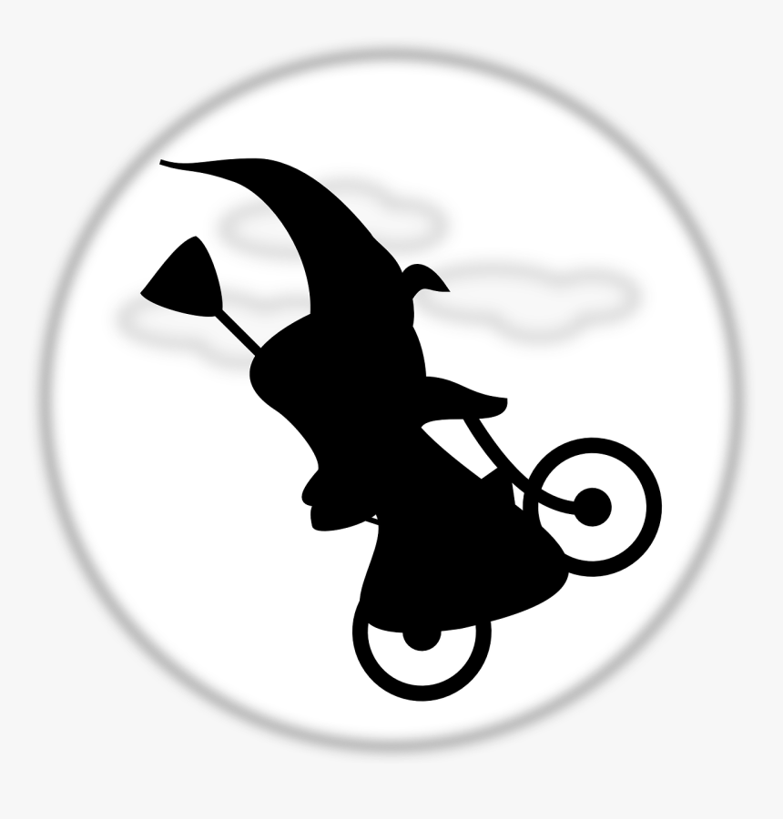 Transparent Moon Silhouette Png - Halloween Bike Png, Png Download