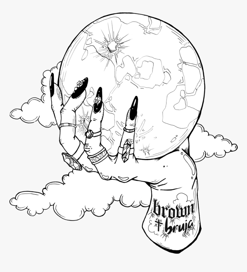 Brownandbruja Moonbnw, HD Png Download